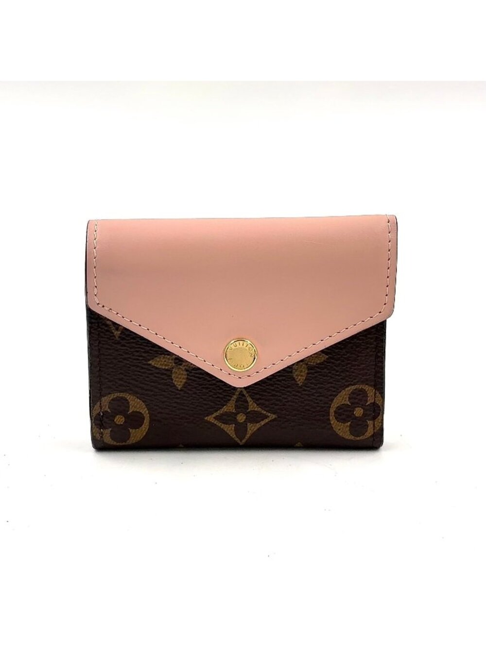 Louis Vuitton Portefeuille Zoe Monogram Rose Ballerine Leather Brown Light Pink